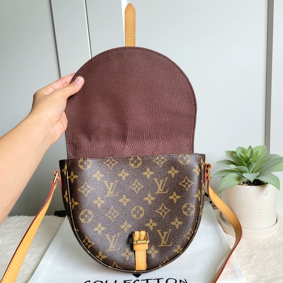 💕BEAUTIFUL Very Rare Louis Vuitton Monogram Canvas Chantilly MM NEW MODEL - Picture 12 of 16